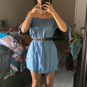 Denim Off the Shoulder Dress